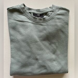 H&M Sweatshirt turquoise relaxed fit/coupe-Decontractee. Made in Indonesia
